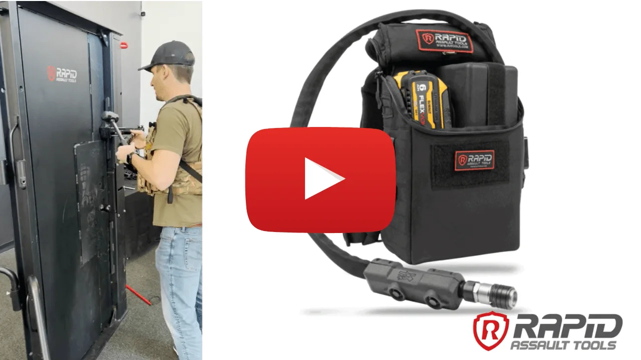 Product Video Thumbnail Electro-Hydraulic Gen 4 Breaching Kit in action